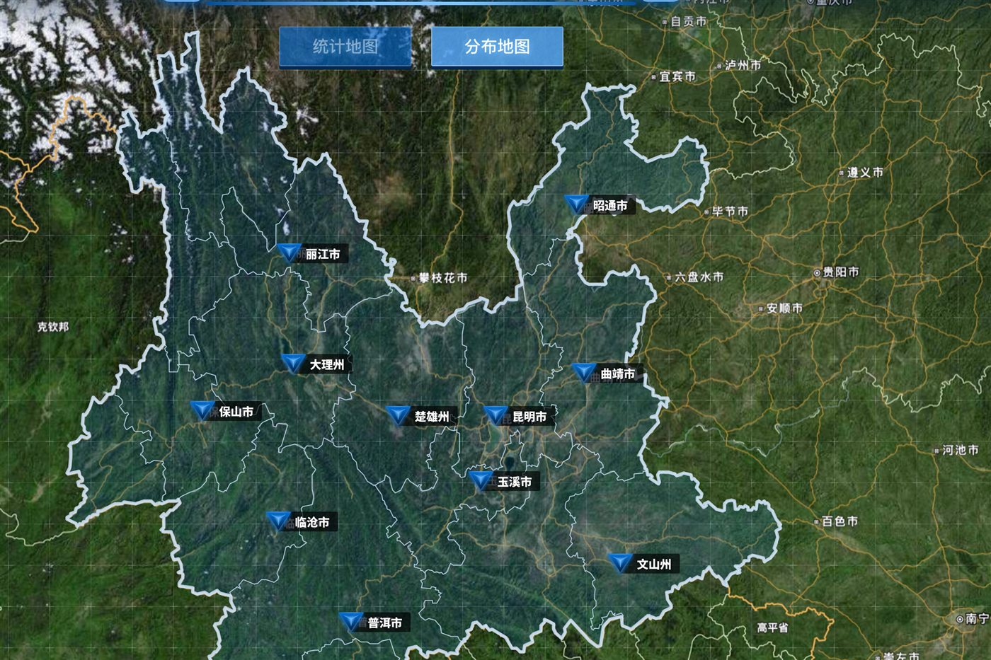 区域生态与自然资源数据地图界面